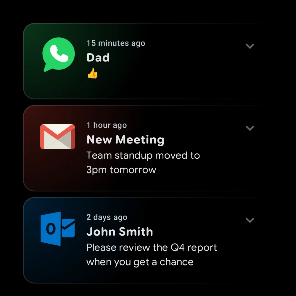 StandBy notifications widget stacking recent messages